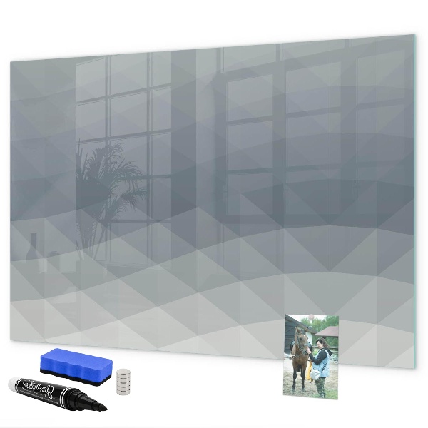 Decoratief glazen wandbord beschrijfbaar en magnetisch Herinneringen vastleggen in een moderne stijl.