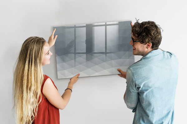 Decoratief glazen wandbord beschrijfbaar en magnetisch Herinneringen vastleggen in een moderne stijl.