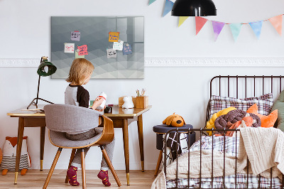 Decoratief glazen wandbord beschrijfbaar en magnetisch Herinneringen vastleggen in een moderne stijl.