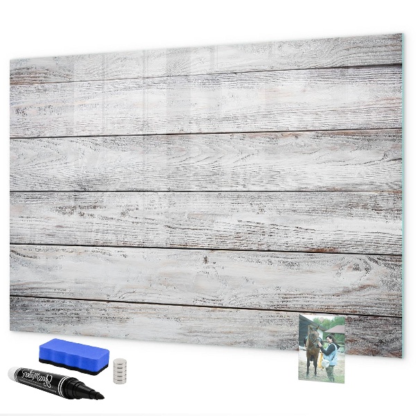 Memobord van glas met print inclusief neodymium magneten Stijlvol bord voor foto's en notities