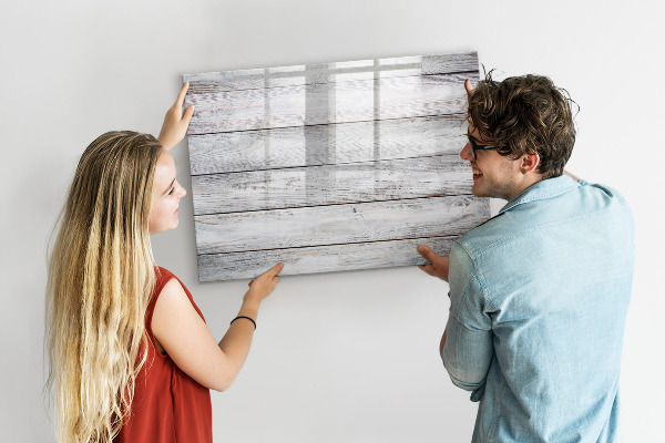 Memobord van glas met print inclusief neodymium magneten Stijlvol bord voor foto's en notities