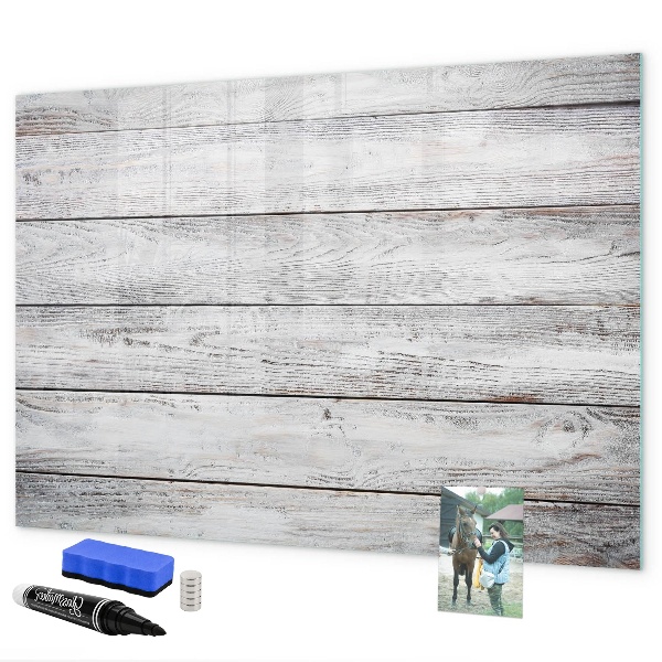 Memobord van glas met print inclusief neodymium magneten Stijlvol bord voor foto's en notities