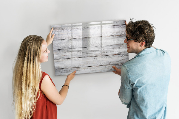 Memobord van glas met print inclusief neodymium magneten Stijlvol bord voor foto's en notities