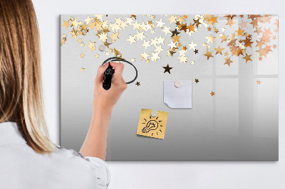 Decoratief glazen wandbord beschrijfbaar en magnetisch Creatief moodboard voor foto's en notities