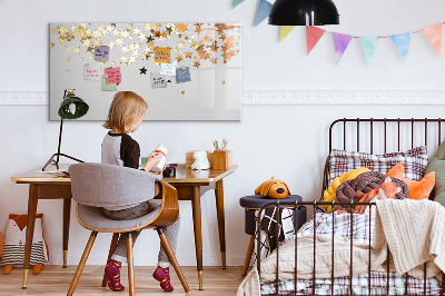 Decoratief glazen wandbord beschrijfbaar en magnetisch Creatief moodboard voor foto's en notities