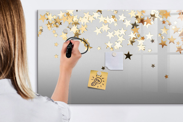 Decoratief glazen wandbord beschrijfbaar en magnetisch Creatief moodboard voor foto's en notities