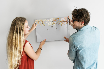Decoratief glazen wandbord beschrijfbaar en magnetisch Creatief moodboard voor foto's en notities