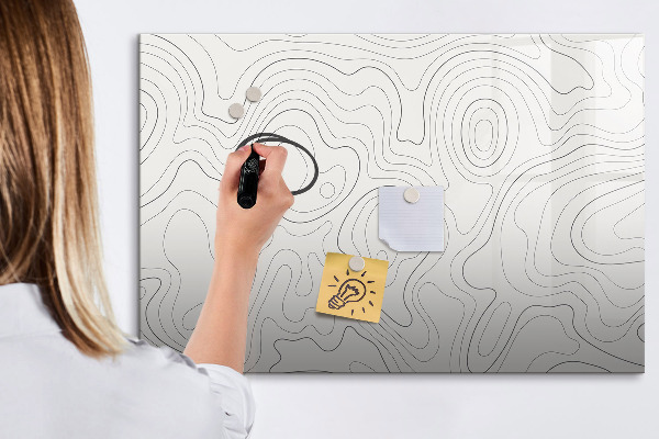 Decoratief glazen wandbord beschrijfbaar en magnetisch Modern fotodisplaybord