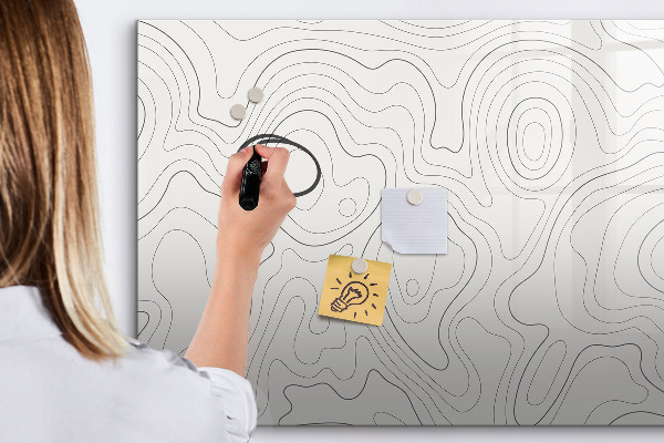 Decoratief glazen wandbord beschrijfbaar en magnetisch Modern fotodisplaybord
