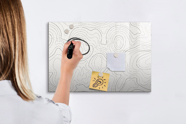 Decoratief glazen wandbord beschrijfbaar en magnetisch Modern fotodisplaybord