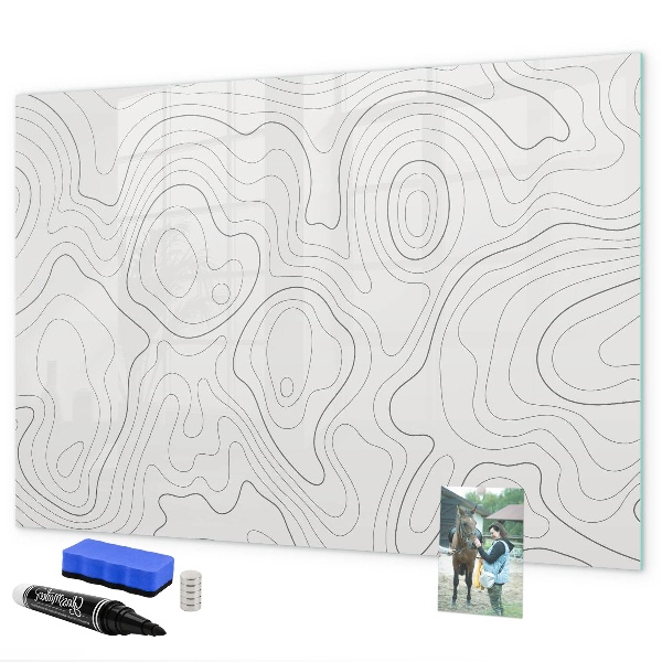 Decoratief glazen wandbord beschrijfbaar en magnetisch Modern fotodisplaybord