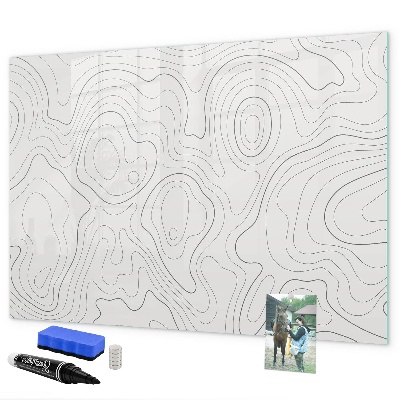 Decoratief glazen wandbord beschrijfbaar en magnetisch Modern fotodisplaybord