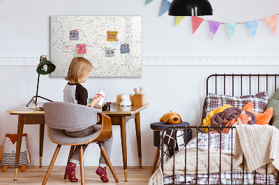 Decoratief glazen wandbord beschrijfbaar en magnetisch Modern fotodisplaybord