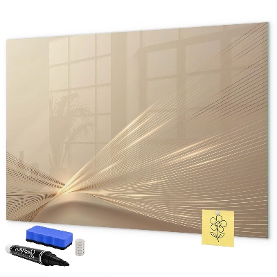 Decoratief glazen wandbord beschrijfbaar en magnetisch Modern prikbord voor notities en foto's