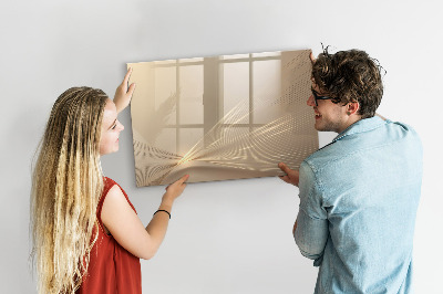 Decoratief glazen wandbord beschrijfbaar en magnetisch Modern prikbord voor notities en foto's