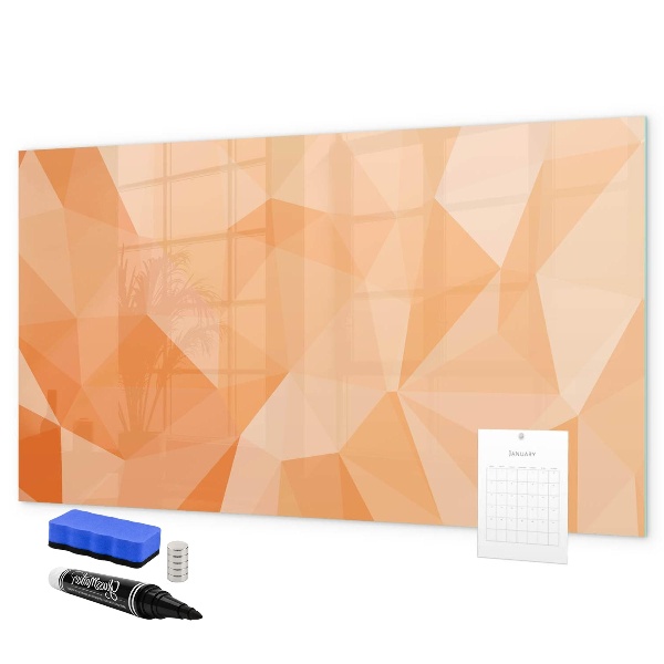 Memobord van glas met print inclusief neodymium magneten Een kleurrijk bord voor het presenteren van foto's
