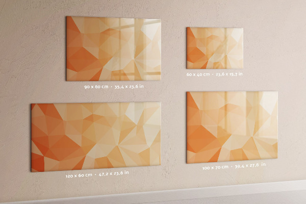 Memobord van glas met print inclusief neodymium magneten Een kleurrijk bord voor het presenteren van foto's