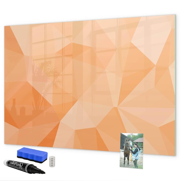 Memobord van glas met print inclusief neodymium magneten Een kleurrijk bord voor het presenteren van foto's