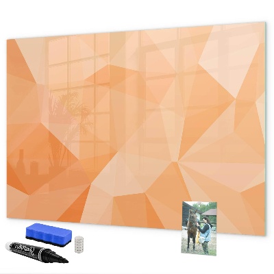 Memobord van glas met print inclusief neodymium magneten Een kleurrijk bord voor het presenteren van foto's