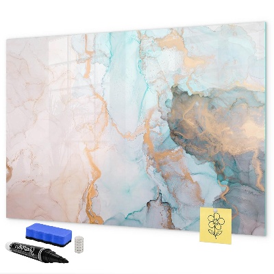 Decoratief glazen wandbord beschrijfbaar en magnetisch Stijlvol bord voor foto's en notities