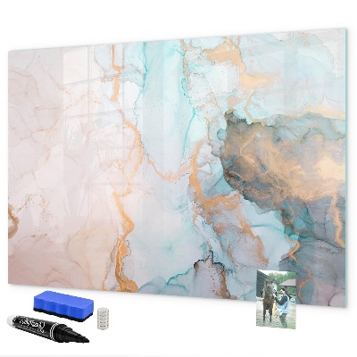 Decoratief glazen wandbord beschrijfbaar en magnetisch Stijlvol bord voor foto's en notities