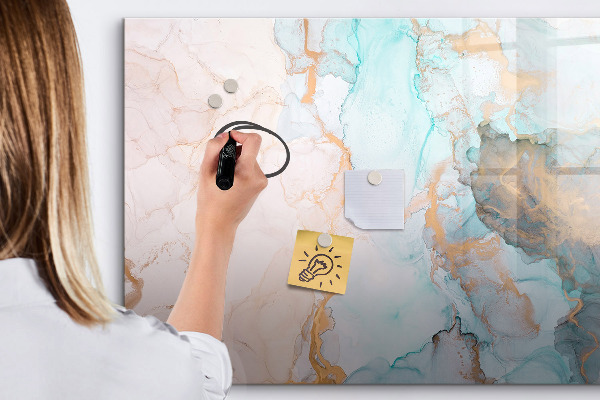 Decoratief glazen wandbord beschrijfbaar en magnetisch Stijlvol bord voor foto's en notities