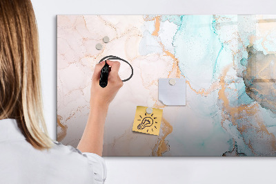 Decoratief glazen wandbord beschrijfbaar en magnetisch Stijlvol bord voor foto's en notities
