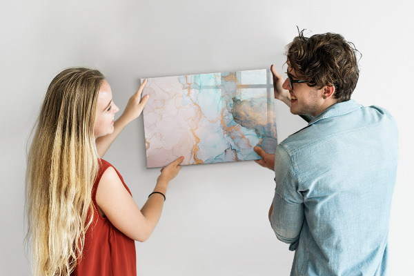 Decoratief glazen wandbord beschrijfbaar en magnetisch Stijlvol bord voor foto's en notities