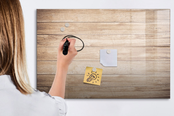 Decoratief glazen wandbord beschrijfbaar en magnetisch Een stijlvol bord voor notities en foto's