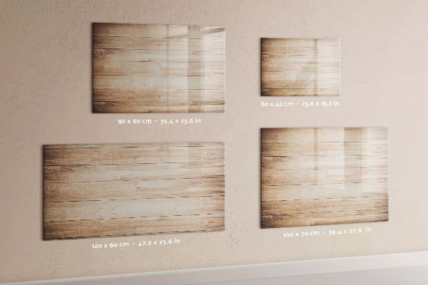 Decoratief glazen wandbord beschrijfbaar en magnetisch Een stijlvol bord voor notities en foto's