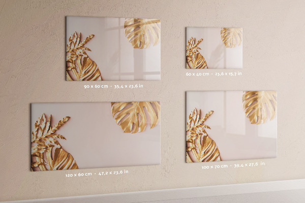 Memobord van glas met print inclusief neodymium magneten Een stijlvol bord voor het presenteren van foto's