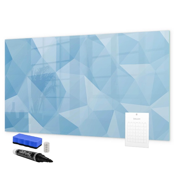 Decoratief glazen wandbord beschrijfbaar en magnetisch Een kleurrijk prikbord voor notities en foto's