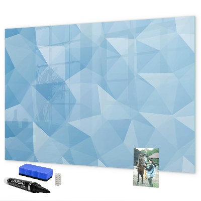 Decoratief glazen wandbord beschrijfbaar en magnetisch Een kleurrijk prikbord voor notities en foto's