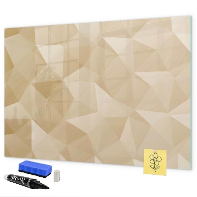 Memobord van glas met print inclusief neodymium magneten Modern prikbord voor notities en foto's