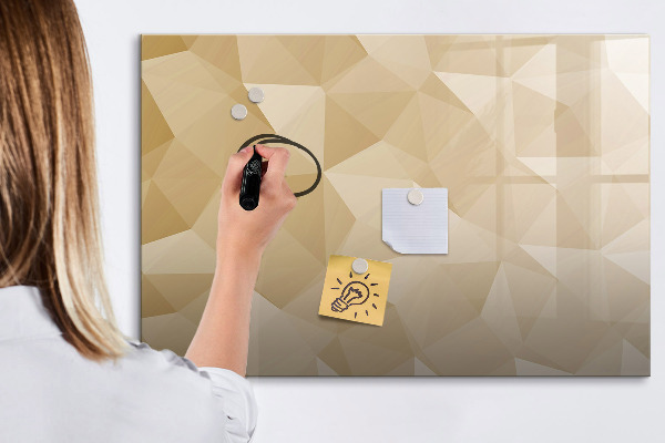 Memobord van glas met print inclusief neodymium magneten Modern prikbord voor notities en foto's