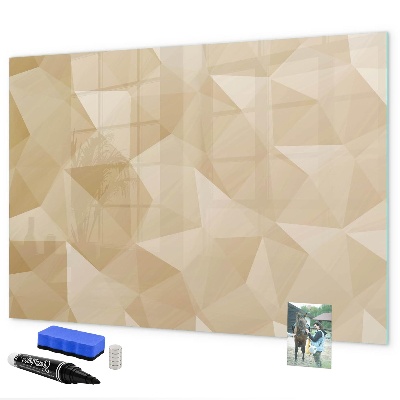 Memobord van glas met print inclusief neodymium magneten Modern prikbord voor notities en foto's