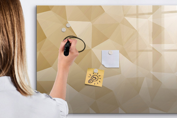 Memobord van glas met print inclusief neodymium magneten Modern prikbord voor notities en foto's