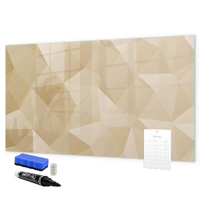 Memobord van glas met print inclusief neodymium magneten Modern prikbord voor notities en foto's