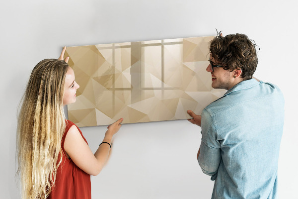 Memobord van glas met print inclusief neodymium magneten Modern prikbord voor notities en foto's