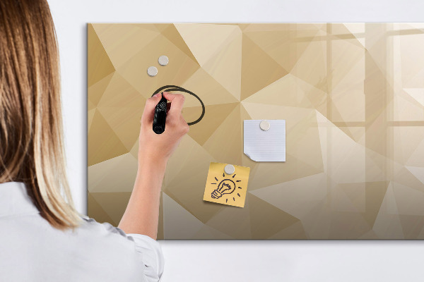 Memobord van glas met print inclusief neodymium magneten Modern prikbord voor notities en foto's