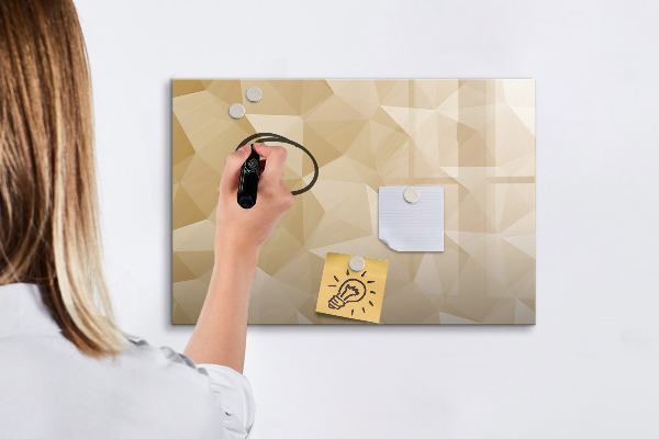 Memobord van glas met print inclusief neodymium magneten Modern prikbord voor notities en foto's