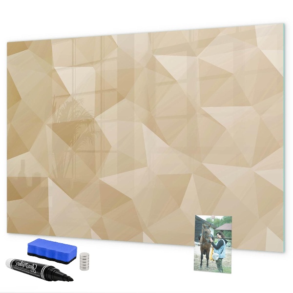 Memobord van glas met print inclusief neodymium magneten Modern prikbord voor notities en foto's