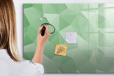 Decoratief glazen wandbord beschrijfbaar en magnetisch Een kleurrijk prikbord voor foto's en notities