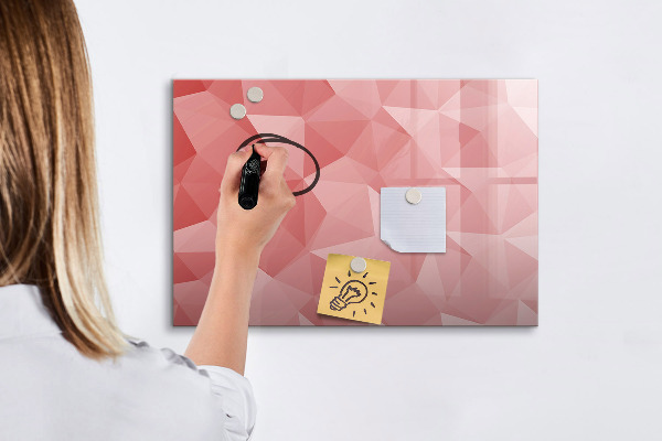 Memobord van glas met print inclusief neodymium magneten Een kleurrijk prikbord voor notities en foto's