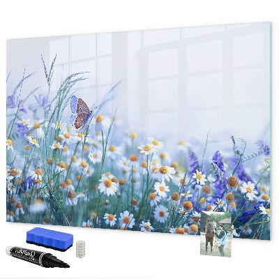Memobord van glas met print inclusief neodymium magneten Een creatieve ruimte voor herinneringen en foto's
