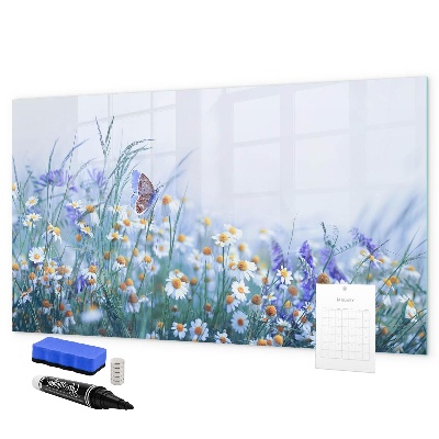 Memobord van glas met print inclusief neodymium magneten Een creatieve ruimte voor herinneringen en foto's