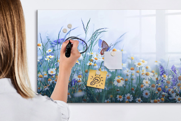 Memobord van glas met print inclusief neodymium magneten Een creatieve ruimte voor herinneringen en foto's