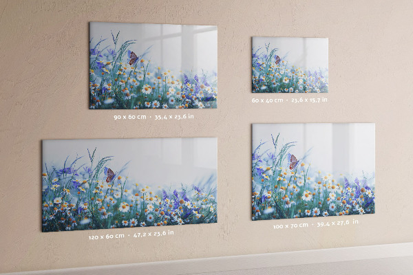 Memobord van glas met print inclusief neodymium magneten Een creatieve ruimte voor herinneringen en foto's