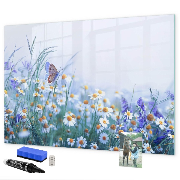 Memobord van glas met print inclusief neodymium magneten Een creatieve ruimte voor herinneringen en foto's