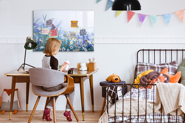 Memobord van glas met print inclusief neodymium magneten Een creatieve ruimte voor herinneringen en foto's